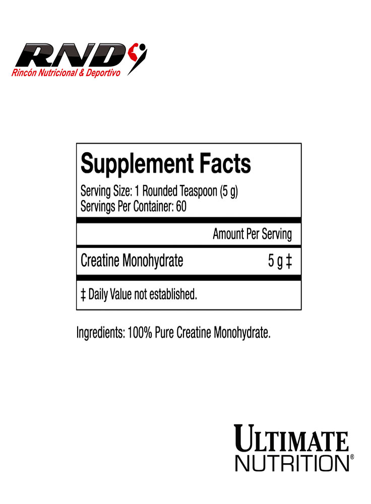 100% CREATINE MONOHYDRATE (60 SERV)