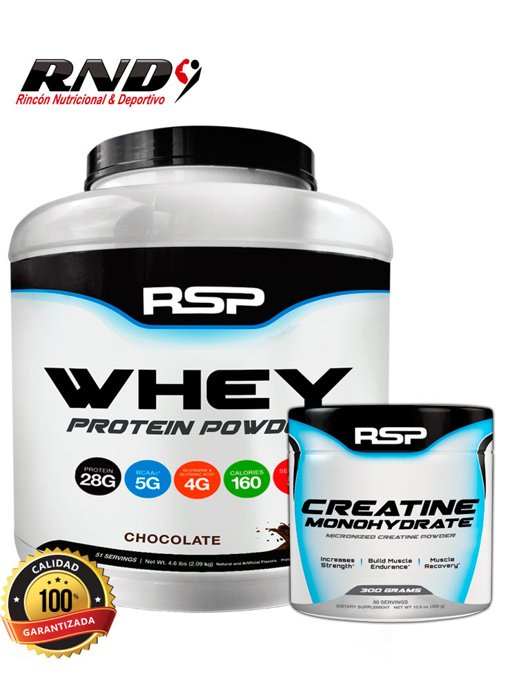 WHEY PROTEIN BLEND (51 SERV) + CREATINE MONOHYDRATE (60 RND
