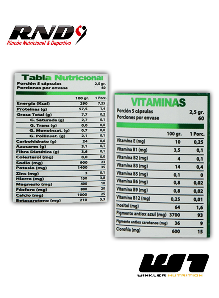 SPIRULINA ORGANICA (60 SERV)