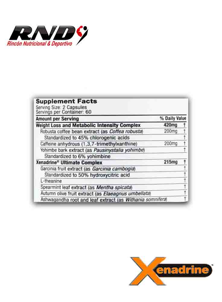 XENADRINE ULTIMATE (60 SERV)