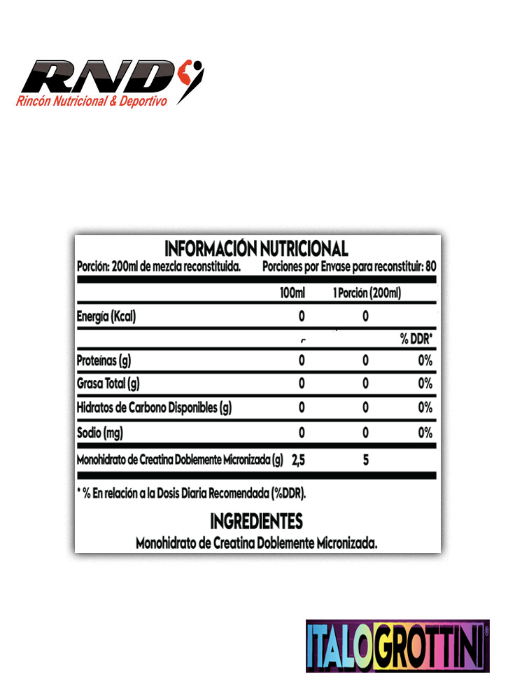 CREATINA DOBLEMENTE MICRONIZADA (80 SERV) SIN SABOR