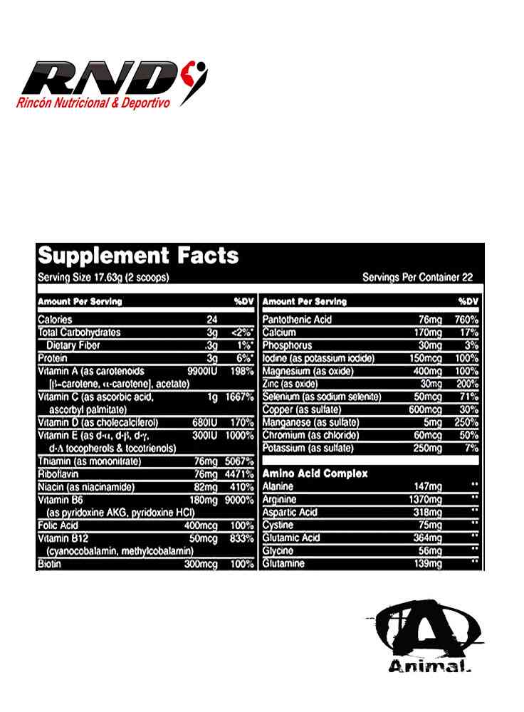 ANIMAL PAK POLVO (44 SERV)