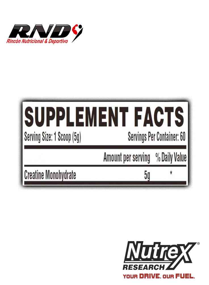 CREATINE MONOHYDRATE (60 SERV) NUTREX